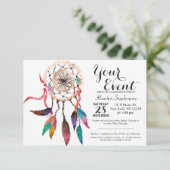 Invitation Catcher de dragage de Bohême en peinture d'aquarel (Debout devant)