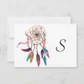 Invitation Catcher de dragage de Bohême en peinture d'aquarel (Dos)