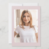 Invitation Catégorie 2023 | Trois photos Blush Pink Grad Part (Dos)