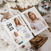 Invitation Catégorie 2025 | Photo Black and White Grad Party