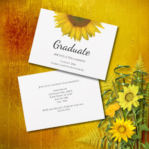 Invitation Catégorie de 2023 Sunflower Graduation Party