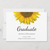 Invitation Catégorie de 2023 Sunflower Graduation Party (Devant)