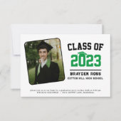 Invitation Catégorie de fin d'études secondaires (Devant)