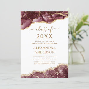 Invitation Catégorie de graduation de 2022 Bourgogne Invitati
