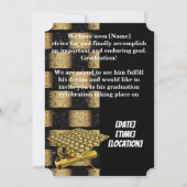 Invitation Catégorie de Noir et d'Or Accomplis (Dos)