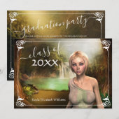 Invitation Catégorie d'Imaginaire diplômé-Partie de graduatio (Devant / Derrière)