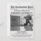 Invitation Catégorie Unique De Journaux De 2025 Graduation (Devant)
