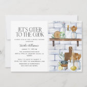 Invitation Cater à la Fête des mariées d'aquarelle Cook (Devant)