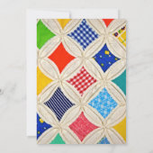 Invitation Cathedral Window Quilt Anniversaire (Dos)