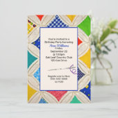 Invitation Cathedral Window Quilt Anniversaire (Debout devant)