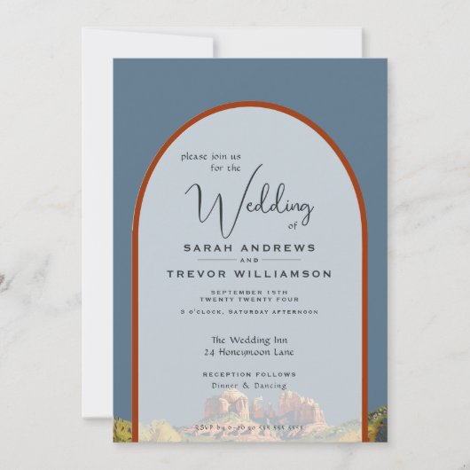 Invitation Cathédrale de Sedona Arizona Red Rock (Devant)