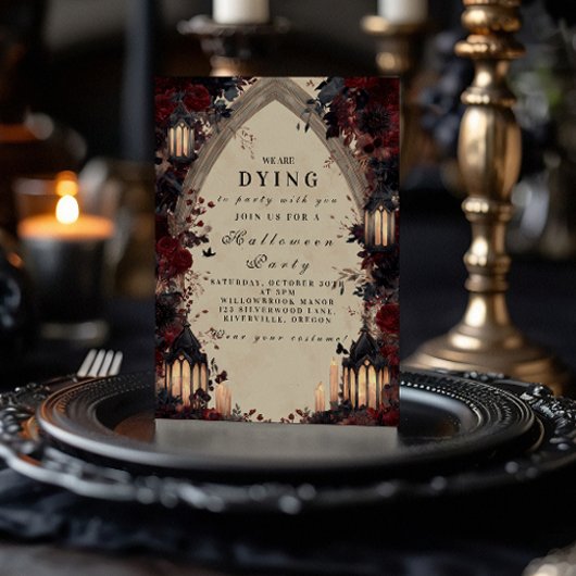 Invitation Cathédrale gothique Arc Halloween Célébration