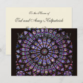 Invitation Cathédrale Notre-Dame de Paris Rose (Devant / Derrière)