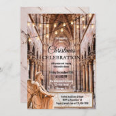 Invitation Cathédrale religieuse Fête de Noël Angélique (Devant / Derrière)