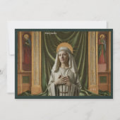 Invitation Catholic Art Holy Card | Saint Aldegundis (Devant)