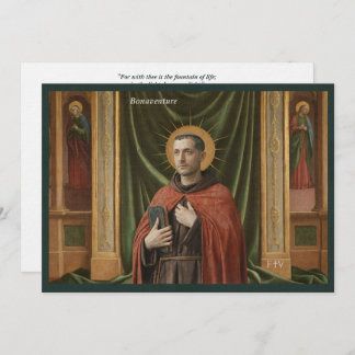 Invitation Catholic Art Holy Card | Saint Bonaventure