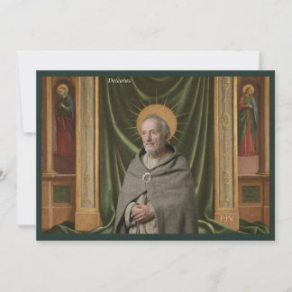 Invitation Catholic Art Holy Card | Saint Deicolus of Lure