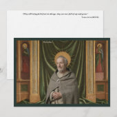 Invitation Catholic Art Holy Card | Saint Deicolus of Lure (Devant / Derrière)