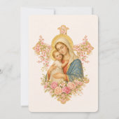Invitation Catholic Baptism Christening Mary Jesus (Dos)