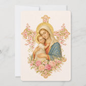 Invitation Catholic Baptism Christening Mary Jesus (Dos)