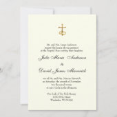 Invitation Catholic Classic Elegant Religious Wedding Invitat (Devant)