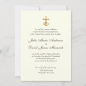 Invitation Catholic Classic Elegant Religious Wedding Invitat (Devant)