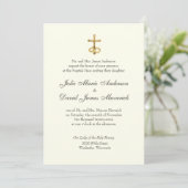 Invitation Catholic Classic Elegant Religious Wedding Invitat (Debout devant)