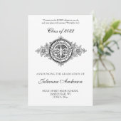 Invitation Catholic Classique Élégant Esprit Saint Diplômé (Debout devant)