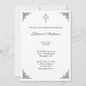 Invitation Catholic Classique Élégant Esprit Saint Diplômé (Dos)