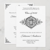 Invitation Catholic Classique Élégant Esprit Saint Diplômé (Devant / Derrière)