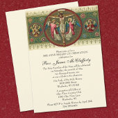 Invitation Catholic Elegant Priest Ordination Anniversary
