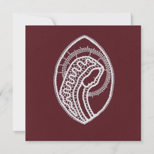 Invitation Catholic Vierge Marie, dentelle (Devant)