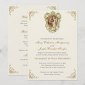 Invitation Catholic Wedding Heirloom Nuptial Mass  (Devant / Derrière)