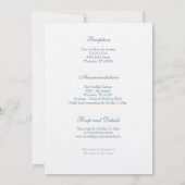 Invitation Catholique Bleu Floral Religieux Marie Mariage (Dos)