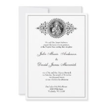 Catholique Classique Élégant Mariage Religieux Inv
