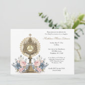 Invitation Catholique Communion eucharistie fille ou garçon (Debout devant)