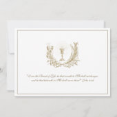 Invitation Catholique Communion eucharistie fille ou garçon (Dos)