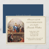 Invitation Catholique Confirmation Esprit Saint Écriture Invi (Devant / Derrière)