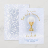 Invitation Catholique de la première communion (Devant / Derrière)
