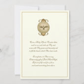 Invitation Catholique Élégant Sacrement de Confirmation (Dos)