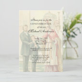 Invitation Catholique Élégant Sacrement de Confirmation (Debout devant)