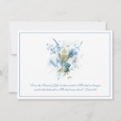 Invitation Catholique Floral Première Communion Eucharistie (Dos)