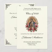 Invitation Catholique Guadalupe Élégante Diplôme Religieux   (Devant / Derrière)