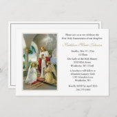 Invitation Catholique Jésus Fille première communion Invitati (Devant / Derrière)