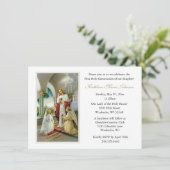 Invitation Catholique Jésus Fille première communion Invitati (Debout devant)
