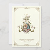 Invitation Catholique Marie & Jésus Mariage (Dos)