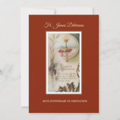 Invitation Catholique Ordination Anniversaire (Devant)