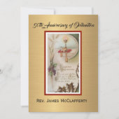 Invitation Catholique Ordination Anniversaire (Devant)