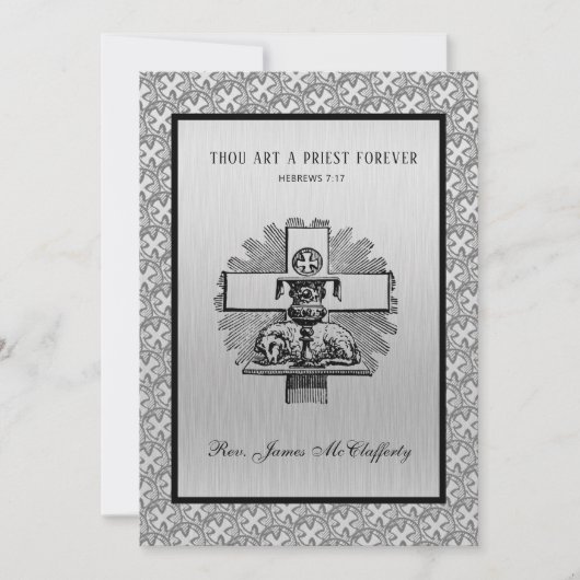 Invitation Catholique Ordination Anniversaire (Devant)