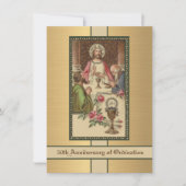 Invitation Catholique Ordination Anniversaire (Devant)